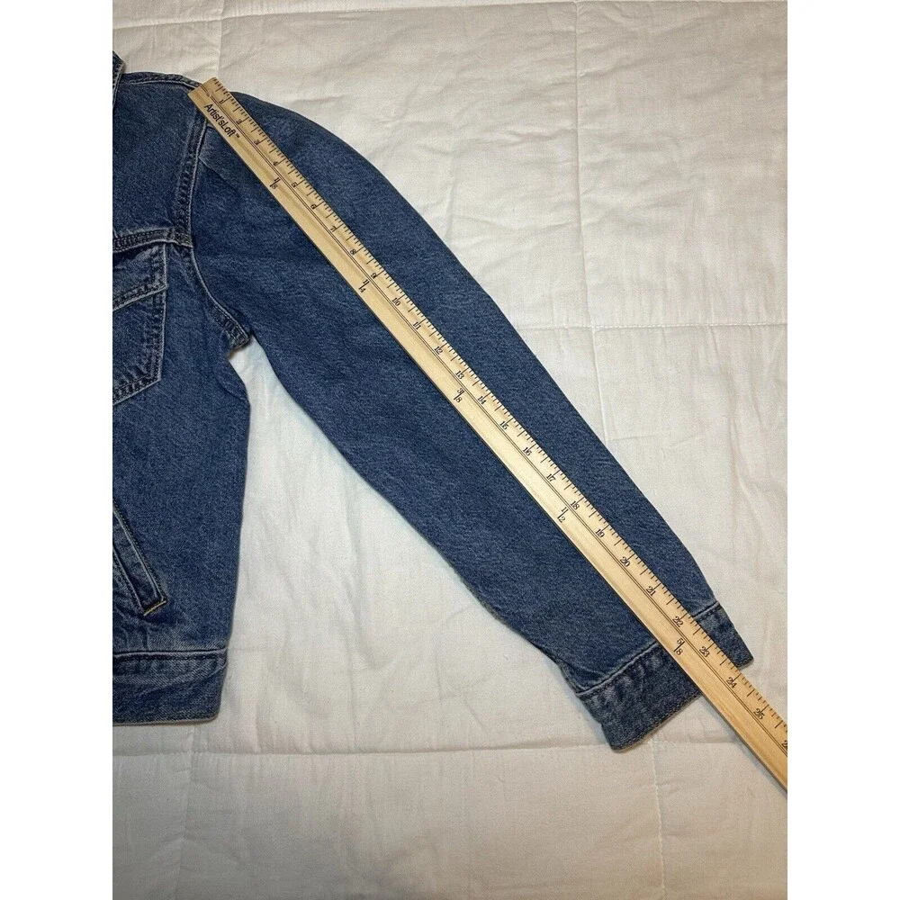 Levi's Original Puff Sleeve Jean Denim‎ Jacket Pockets Women's SMALL
